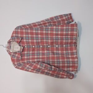 L.L. Bean Women's Scotch Plaid Sherpa-Lined Button Down Long Sleeve Shirt